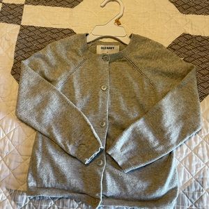 Grey cardigan sweater